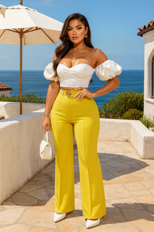 Cg Buckle And Button Detail Pants