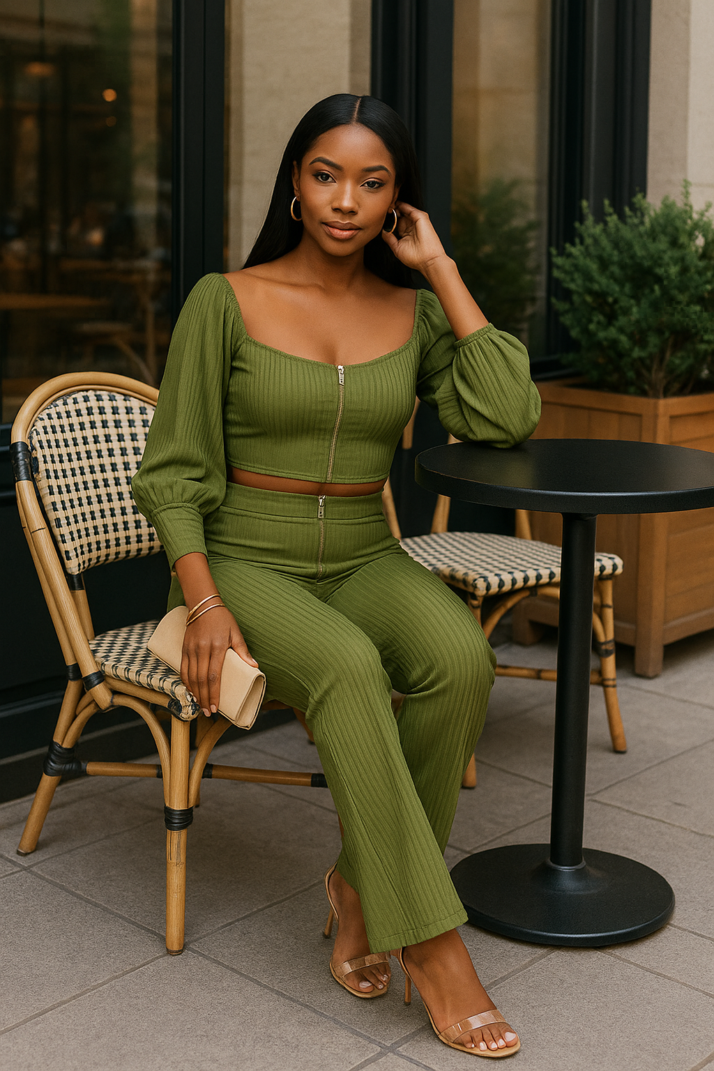 WOMEN FASHION TWO PIECE PANT SET