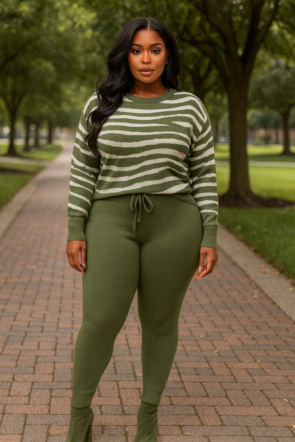 Pullover Sweater Top And Pant Set