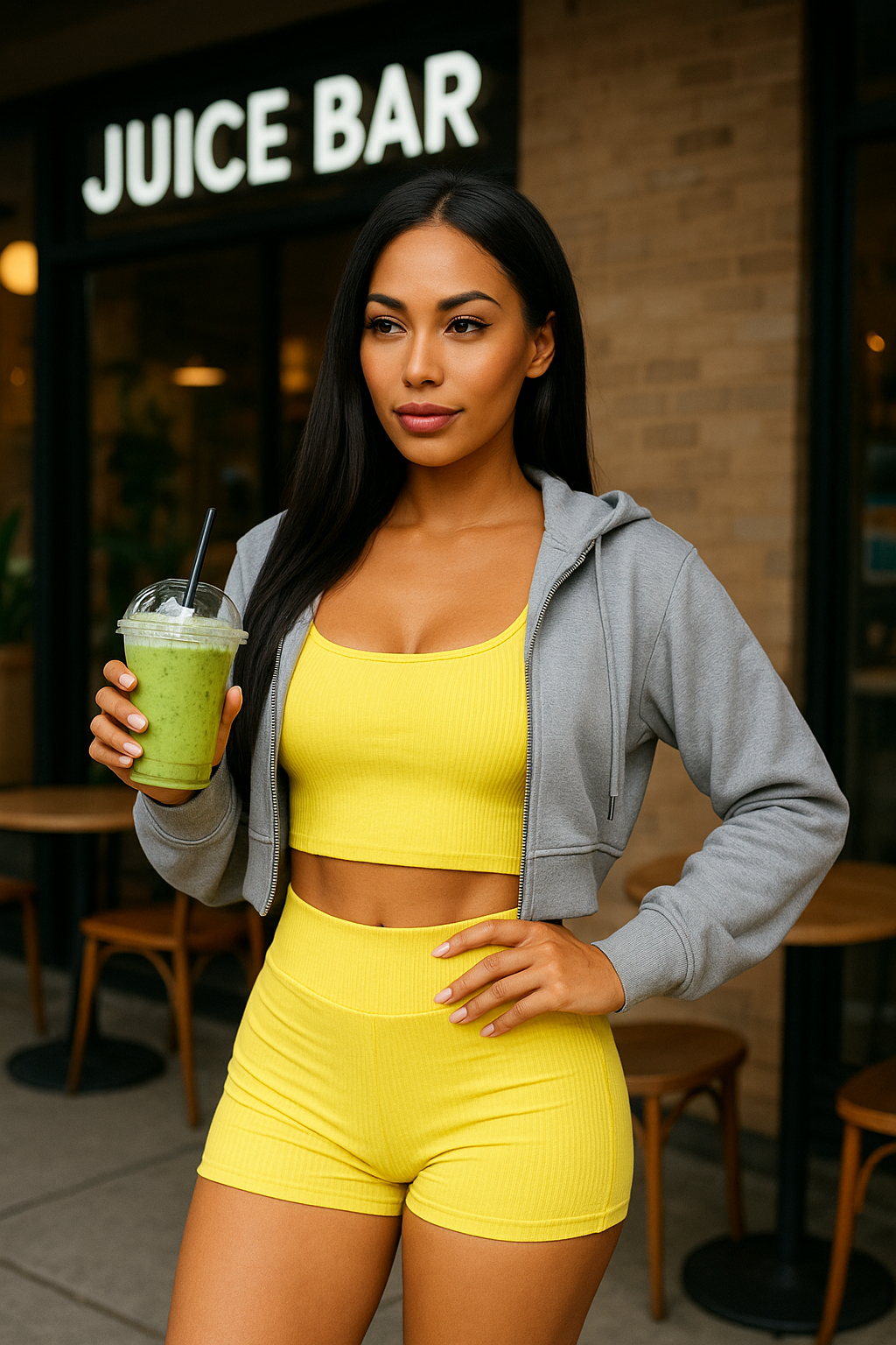 Ribbed Cami Crop Top & Ruched Shorts Set