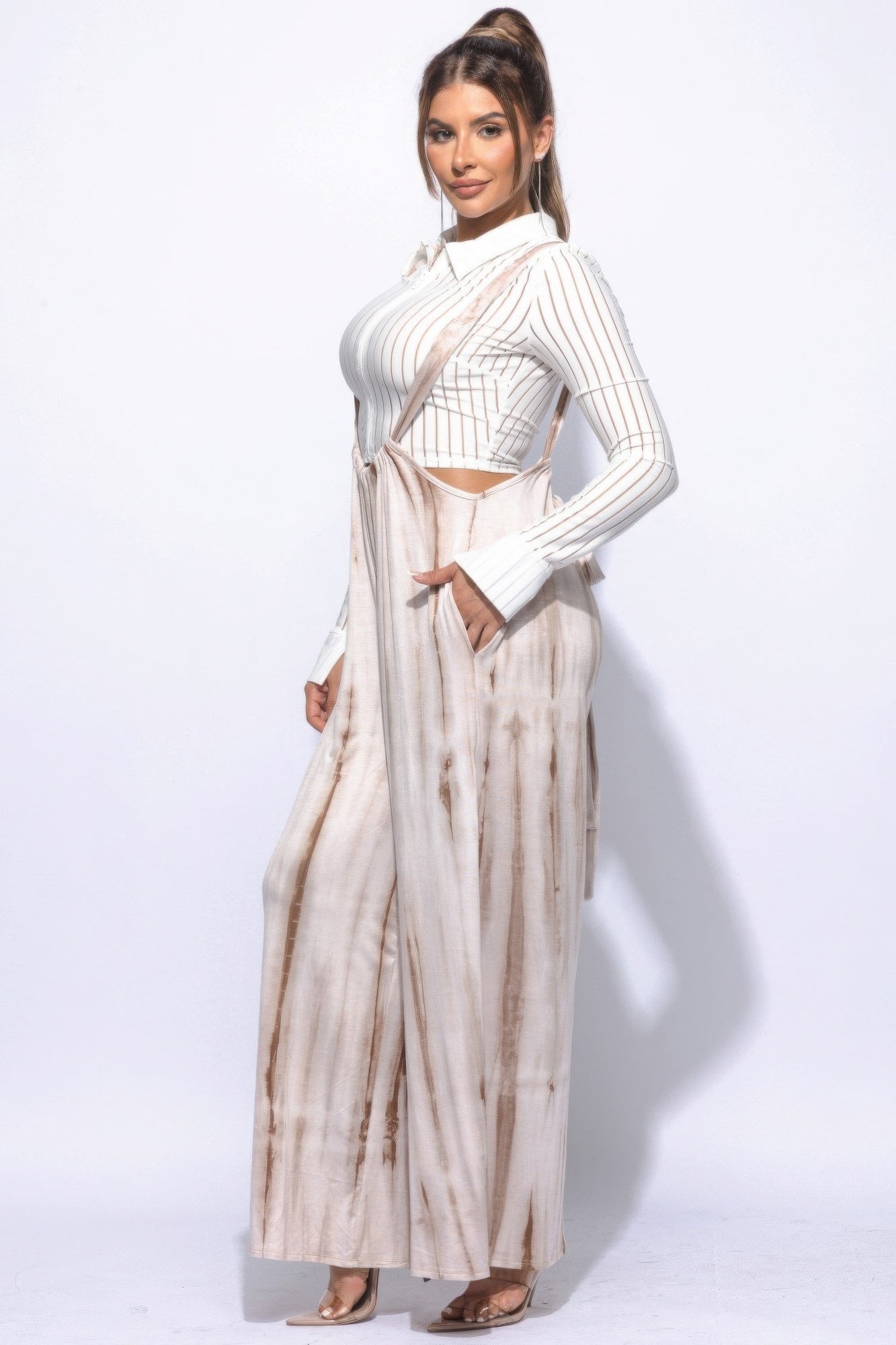 Drawstring Wide Leg Jumpsuit