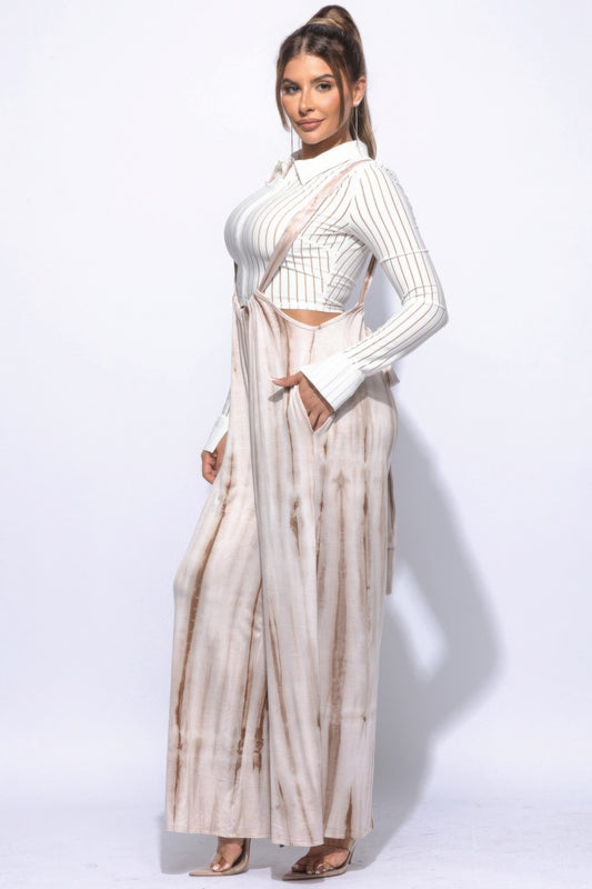 Drawstring Wide Leg Jumpsuit