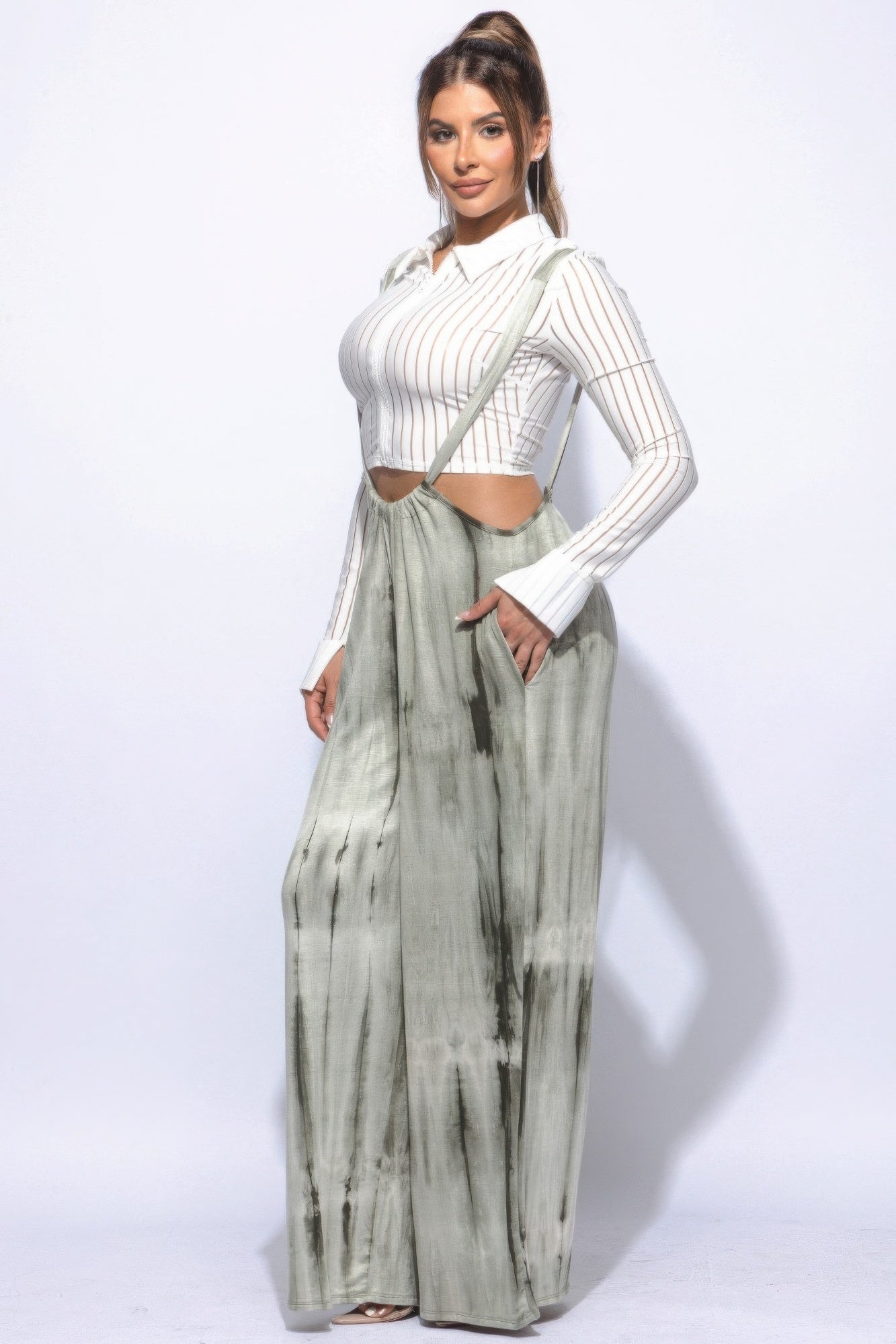 Drawstring Wide Leg Jumpsuit