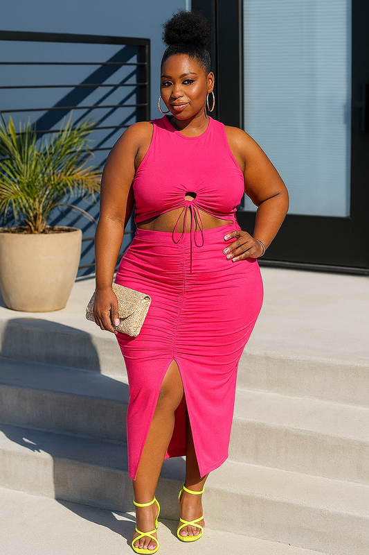 Plus Size Hug Me Skirt Set