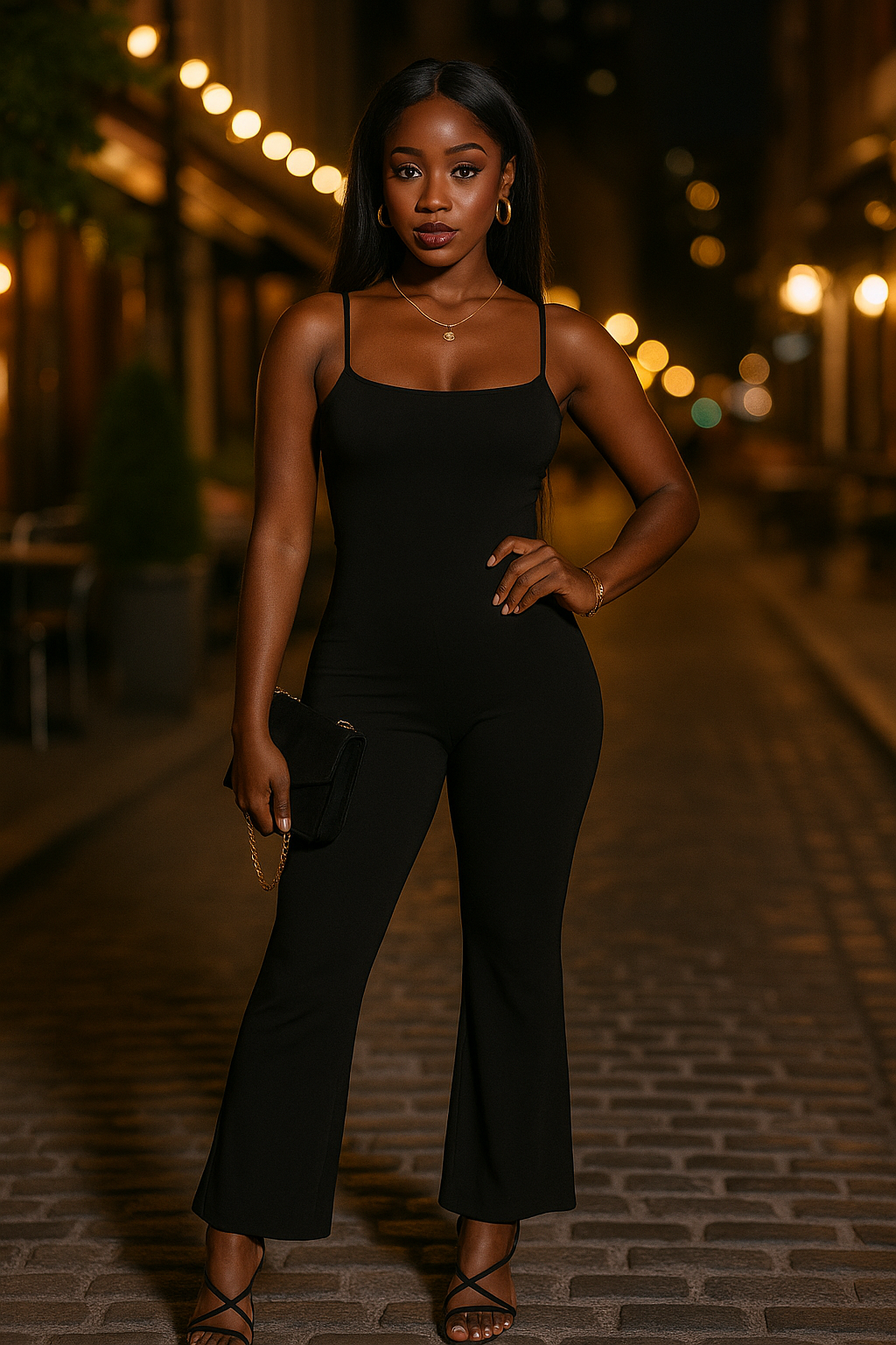 Ribbed sleeveless wide leg jumpsuit