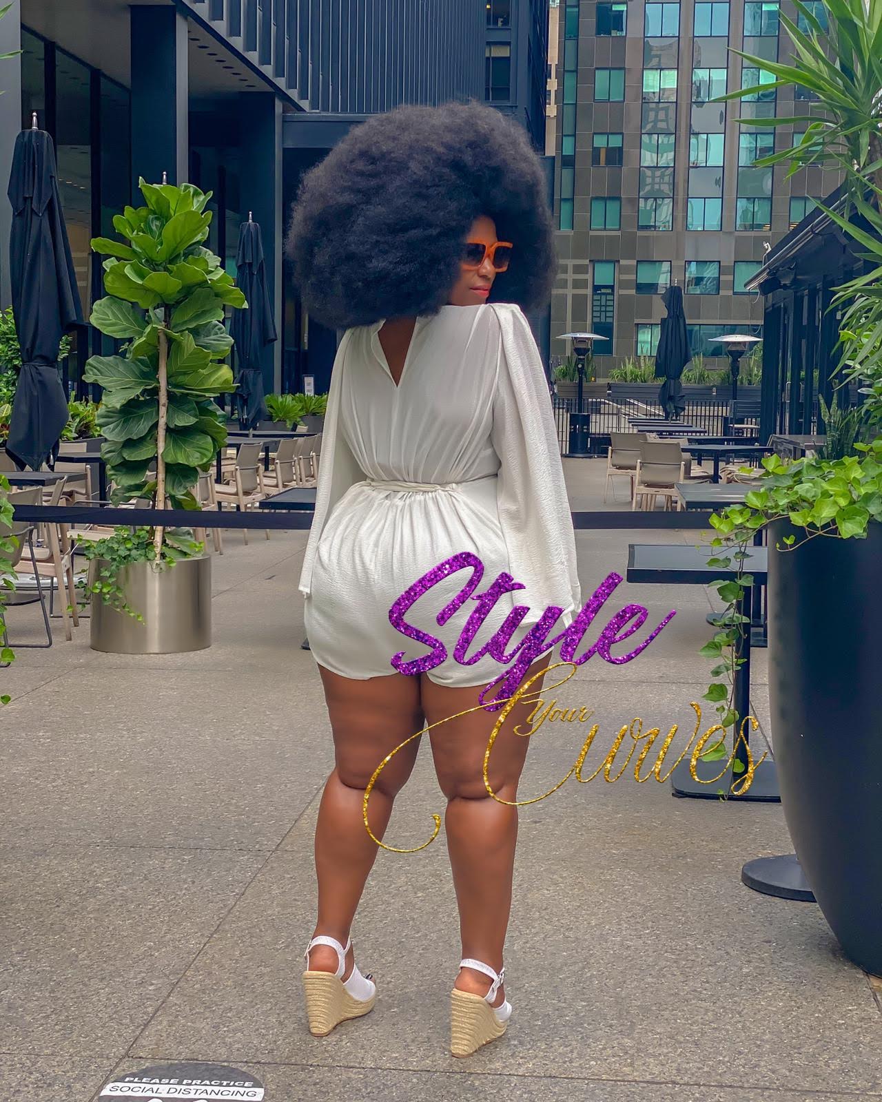 Shimmer Fabric Draped Open Sleeve Romper | Ivory, PLUS SIZE, PLUS SIZE JUMPSUITS & ROMPERS, Royal, SALE, SALE PLUS SIZE, Yellow | Style Your Curves