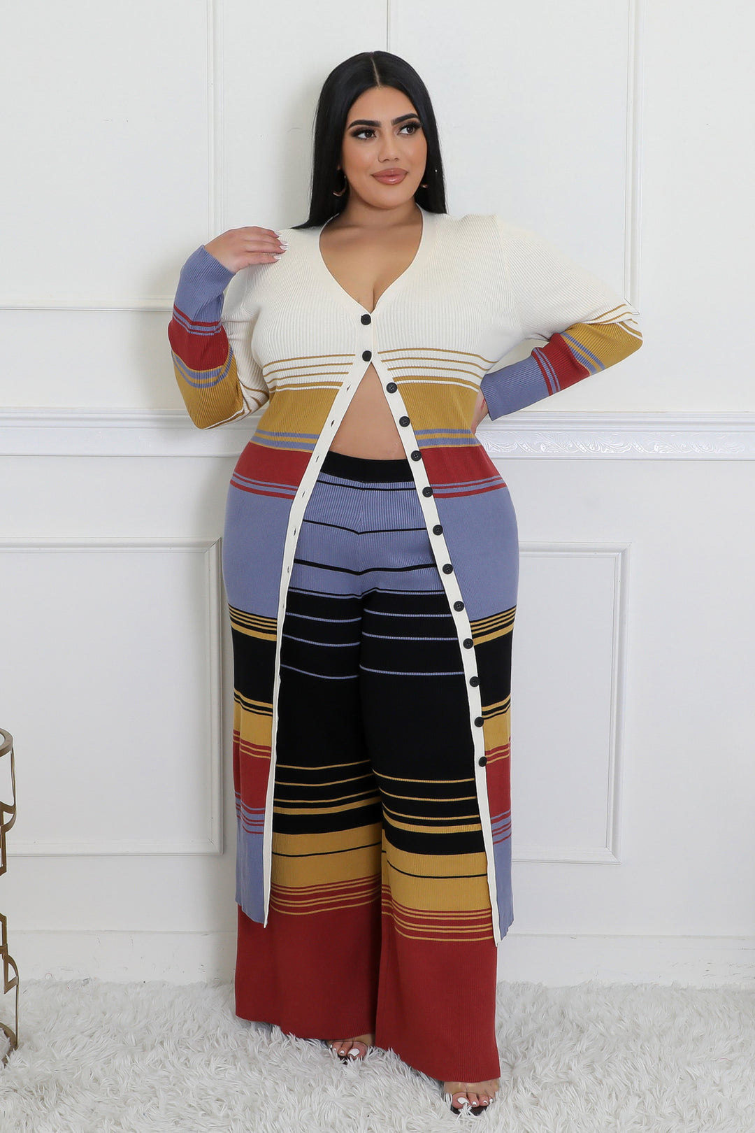 Stripes of Confidence Sweater Dress Set