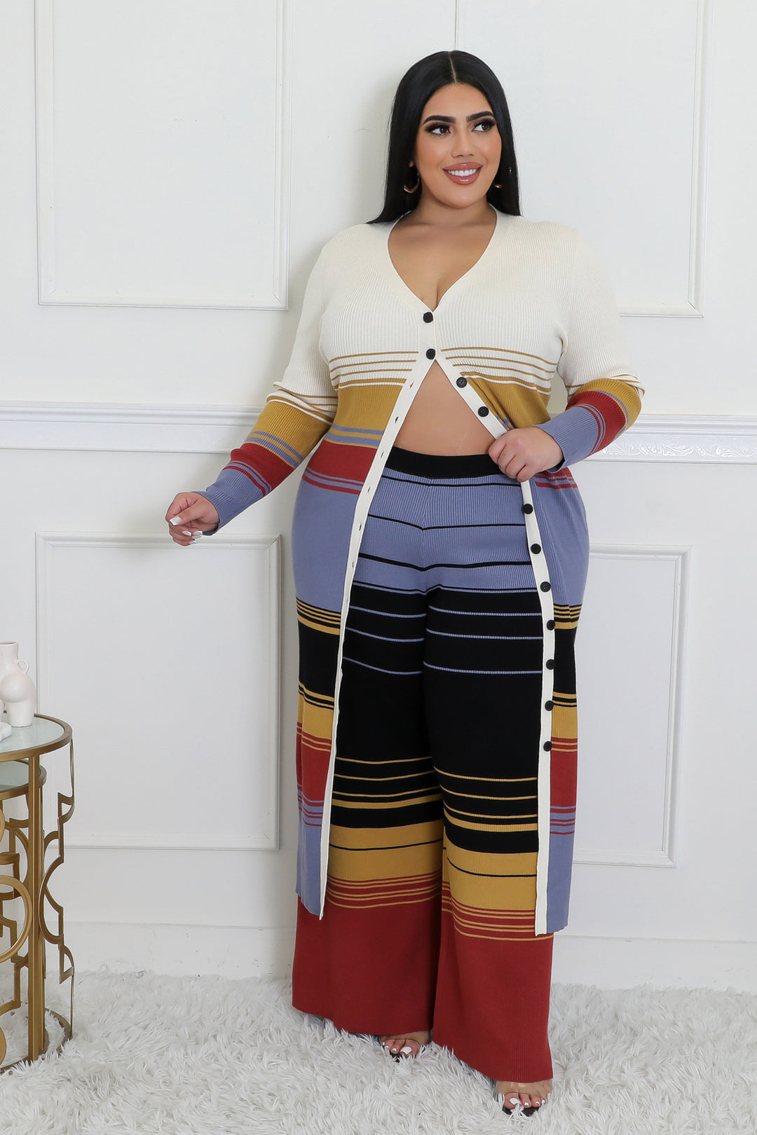 Stripes of Confidence Sweater Dress Set