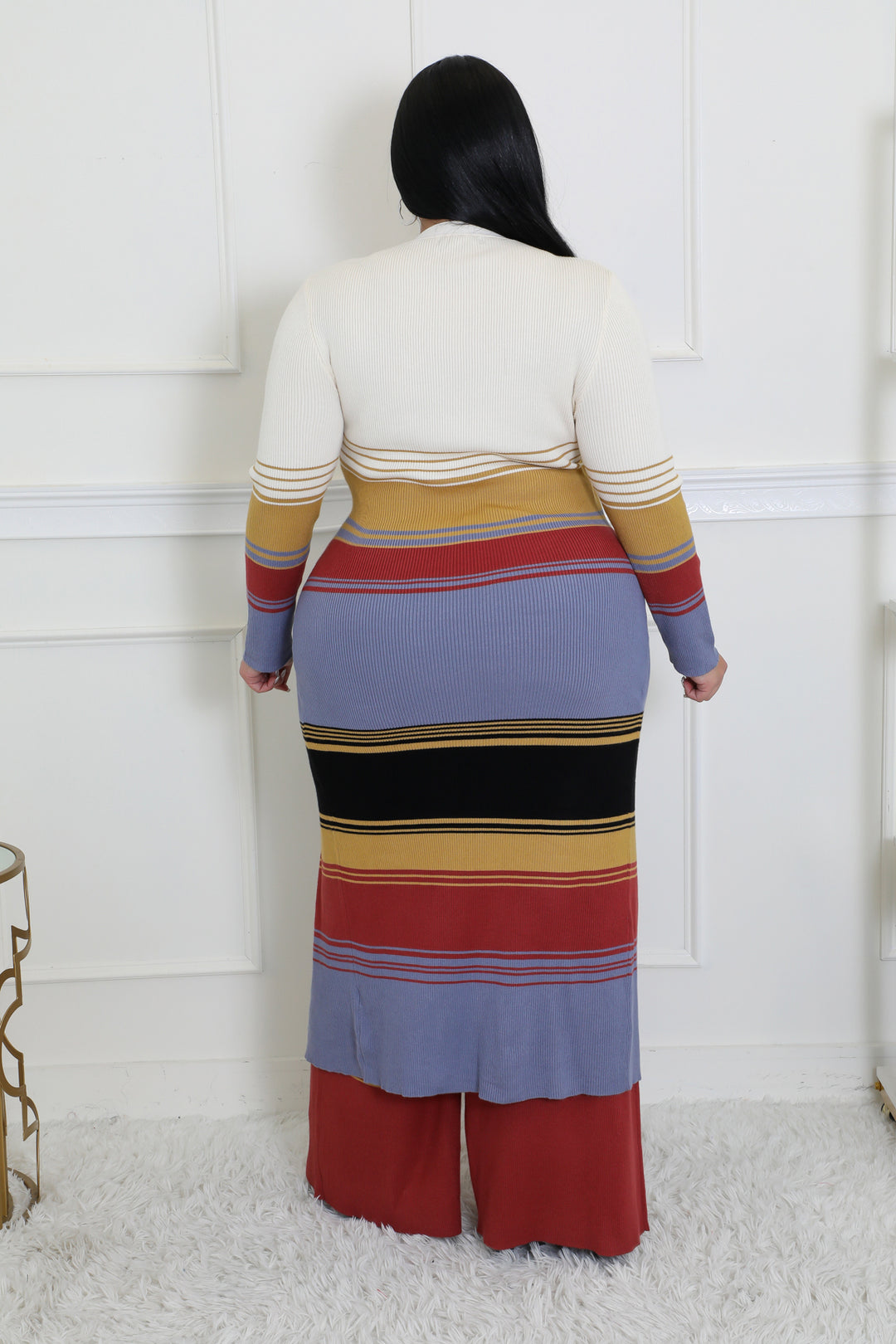 Stripes of Confidence Sweater Dress Set