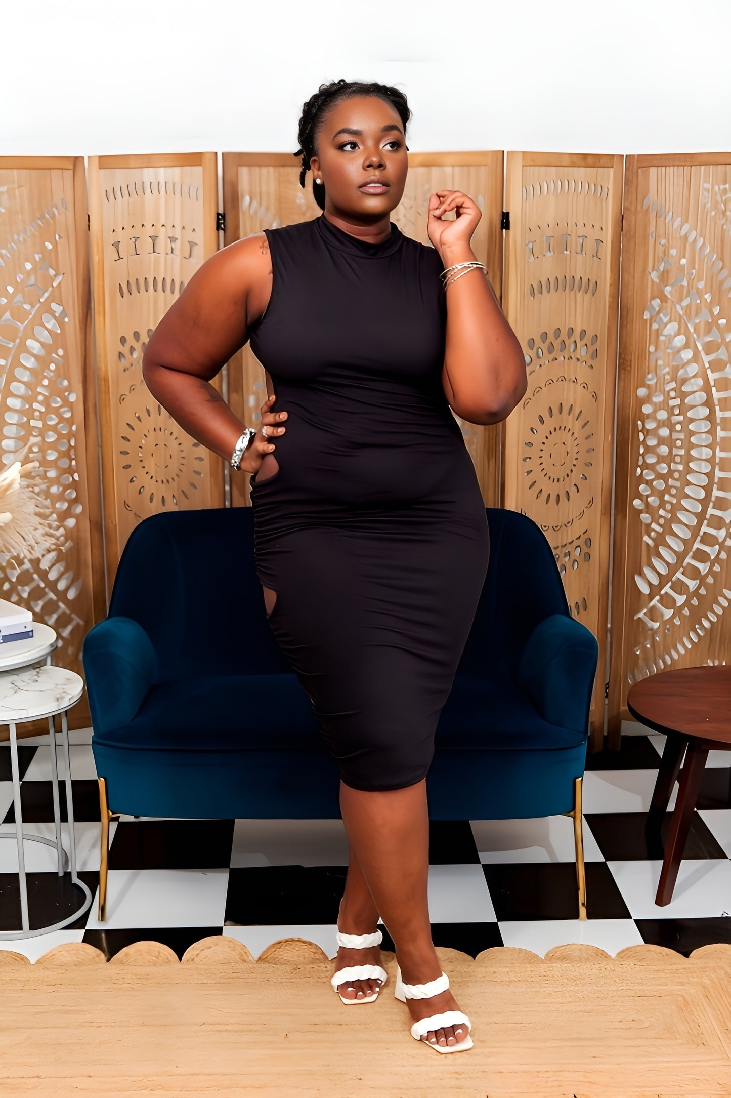 Side Stepping Plus Size Dress