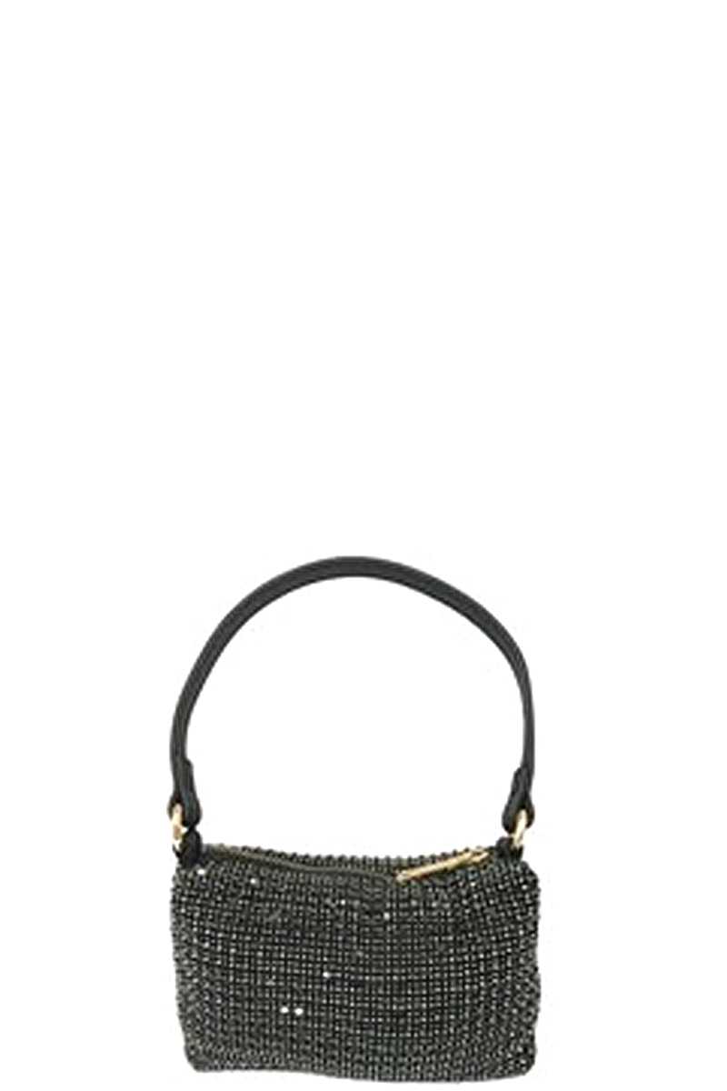 Fashion Chic Rhinestone Handle Clutch Bag | ACCESSORIES, Green, HANDBAGS, Light Purple, Pink, SALE, SALE ACCESSORIES, White | Style Your Curves