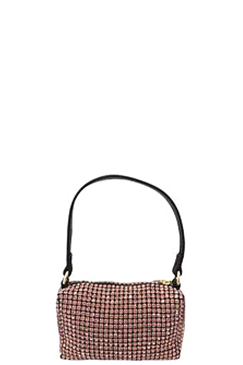 Fashion Chic Rhinestone Handle Clutch Bag | ACCESSORIES, Green, HANDBAGS, Light Purple, Pink, SALE, SALE ACCESSORIES, White | Style Your Curves
