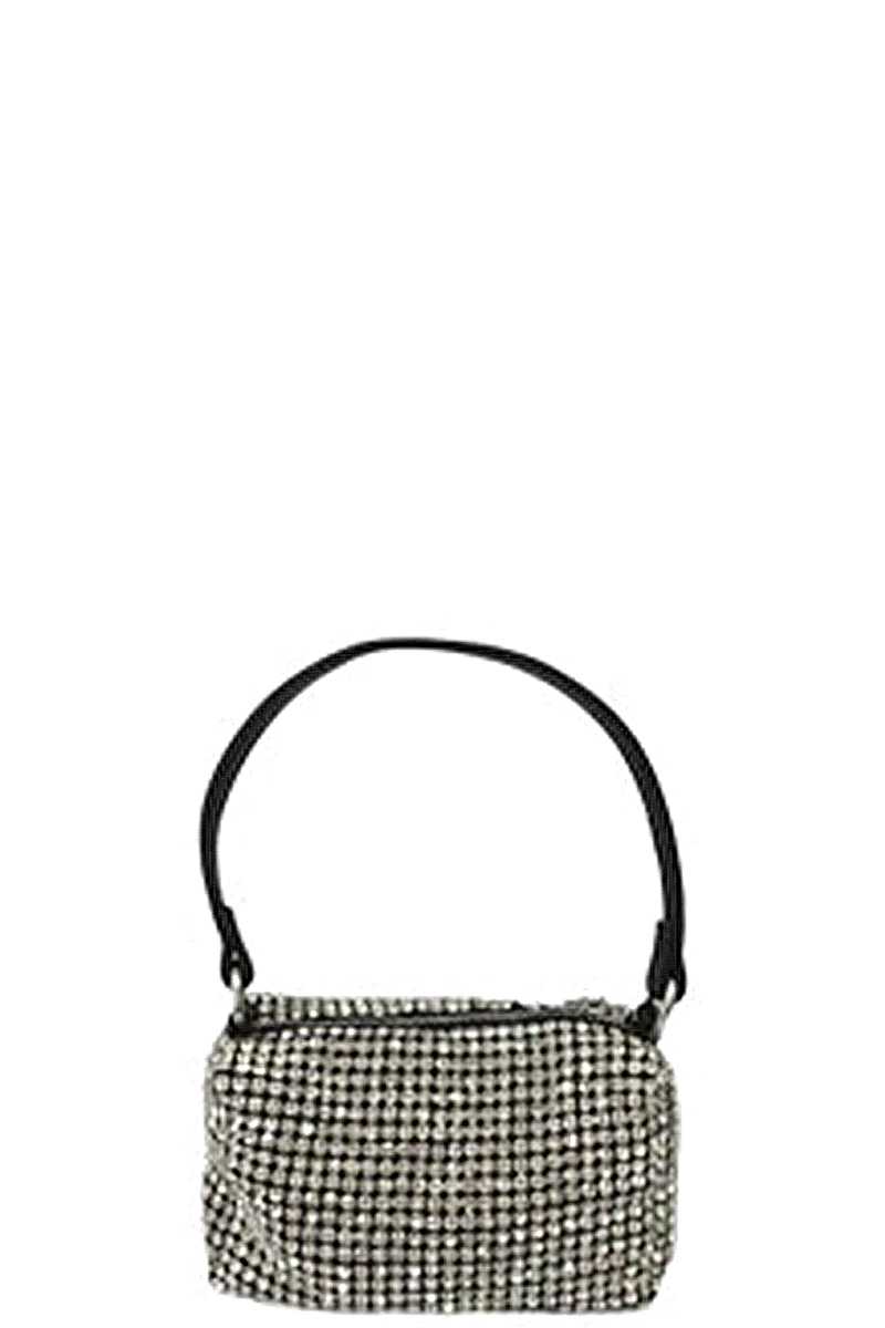 Fashion Chic Rhinestone Handle Clutch Bag | ACCESSORIES, Green, HANDBAGS, Light Purple, Pink, SALE, SALE ACCESSORIES, White | Style Your Curves