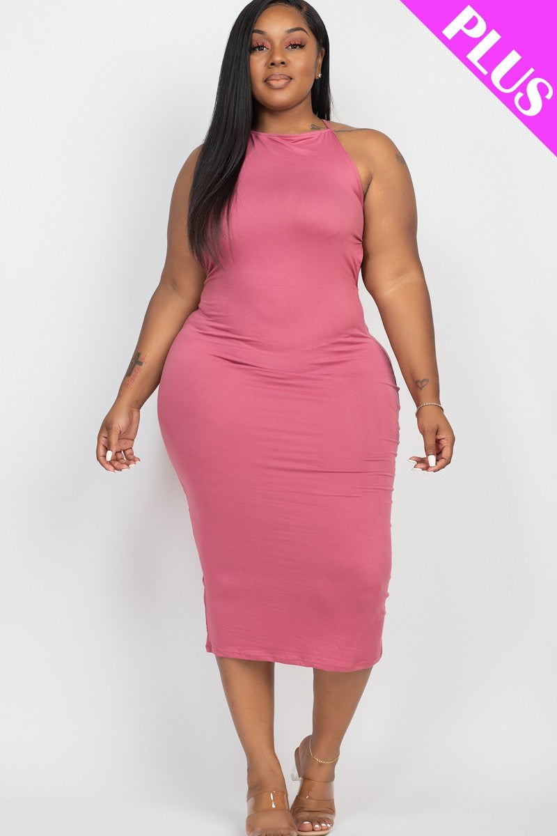 Plus Open Back Criscross Maxi Fashion Dress | SALE, SALE PLUS SIZE | Style Your Curves