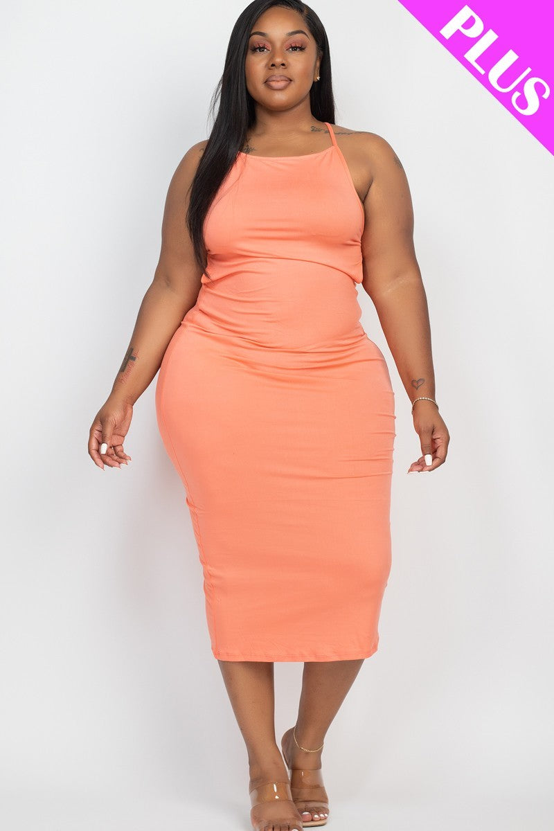 Plus Open Back Criscross Maxi Fashion Dress | SALE, SALE PLUS SIZE | Style Your Curves