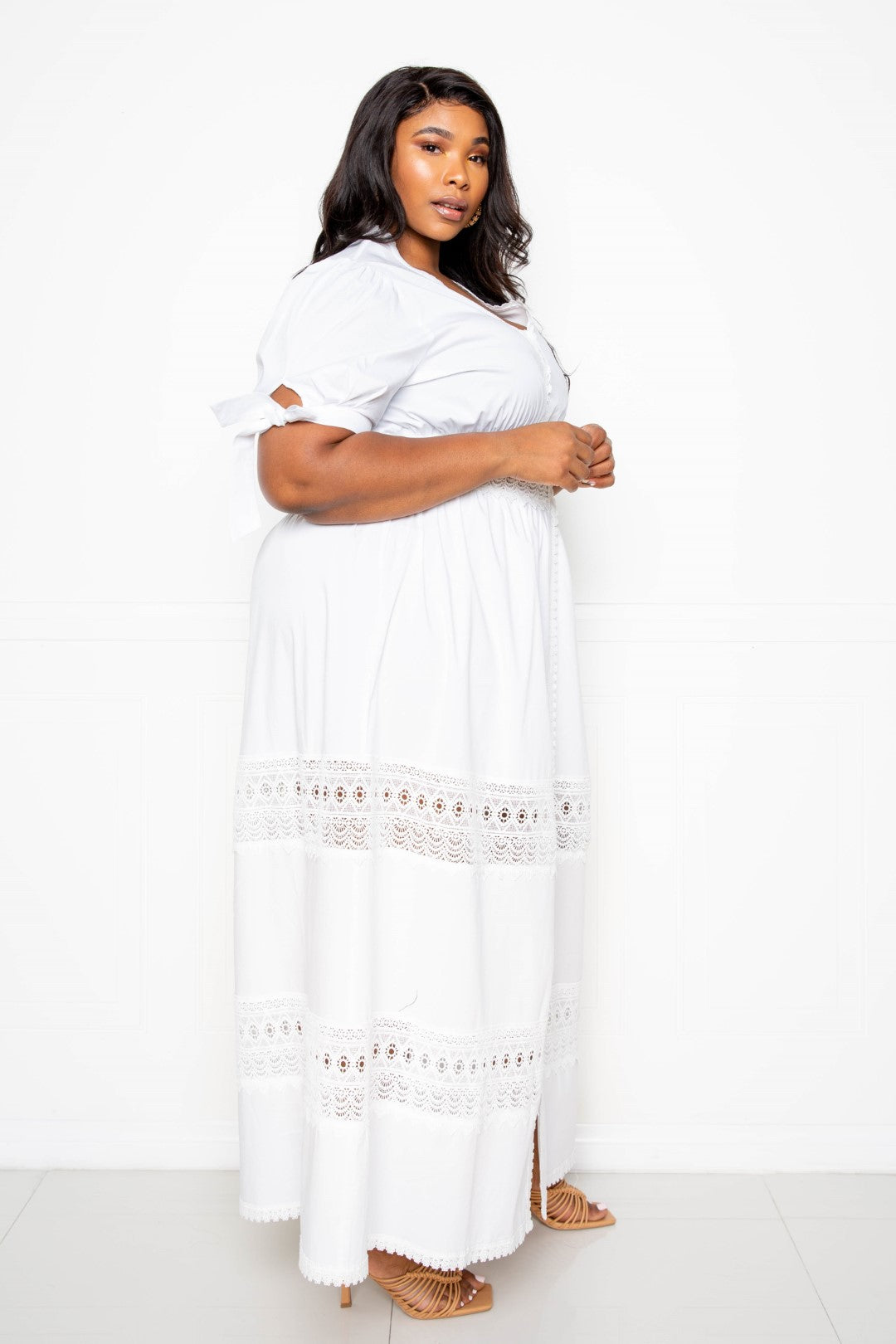 Plus Size Lacy Maxi Dress | CCPRODUCTS, NEW ARRIVALS, PLUS SIZE, PLUS SIZE DRESSES | Style Your Curves