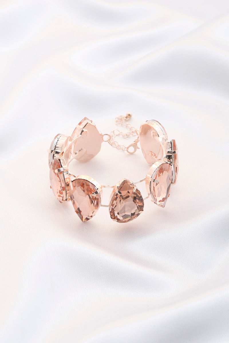 Teardrop Crystal Bracelet | BRACELETS, Gold, JEWELRY, Royal, SALE, SALE JEWELRY, Silver | Style Your Curves
