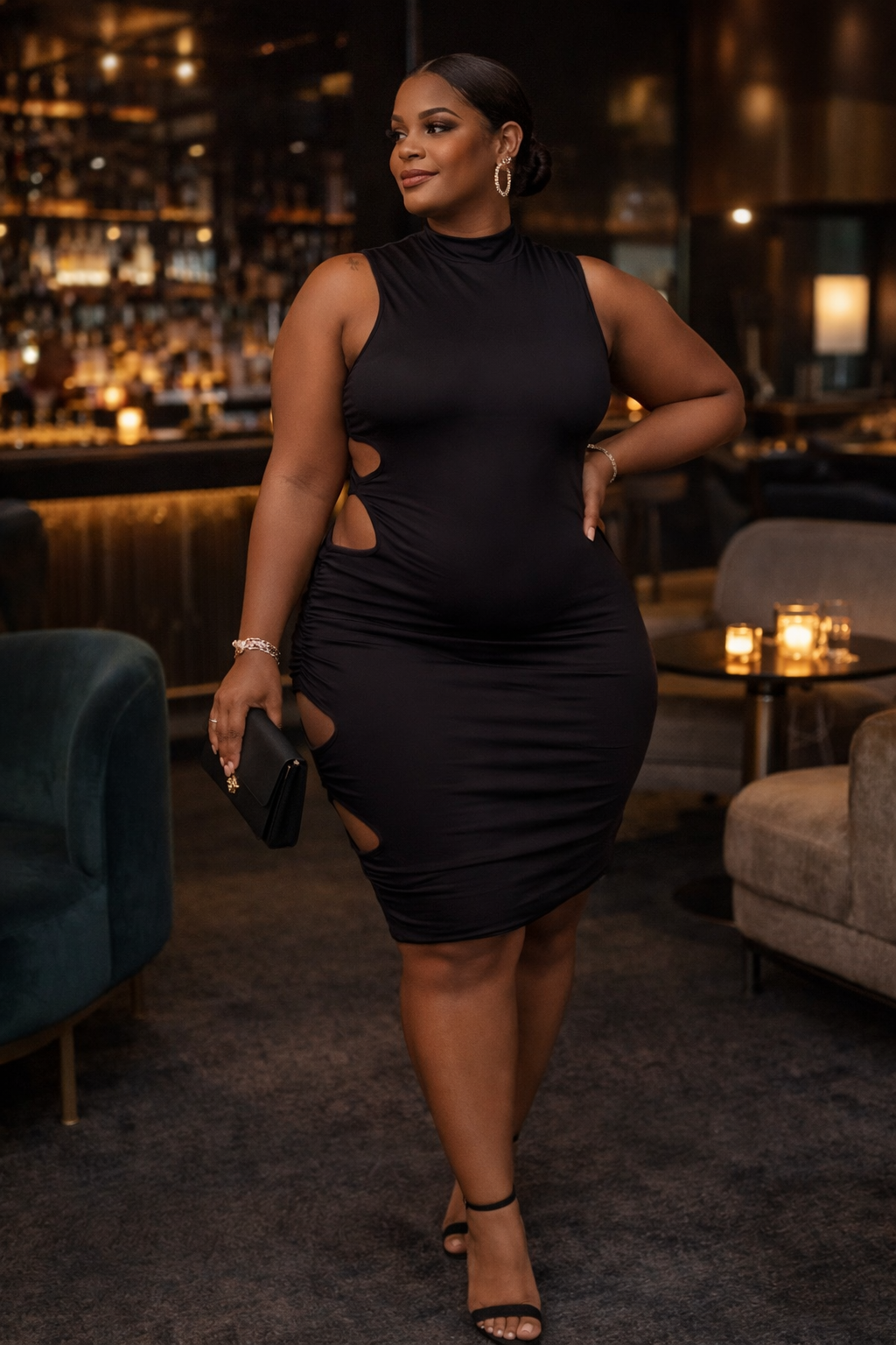 Side Stepping Plus Size Dress