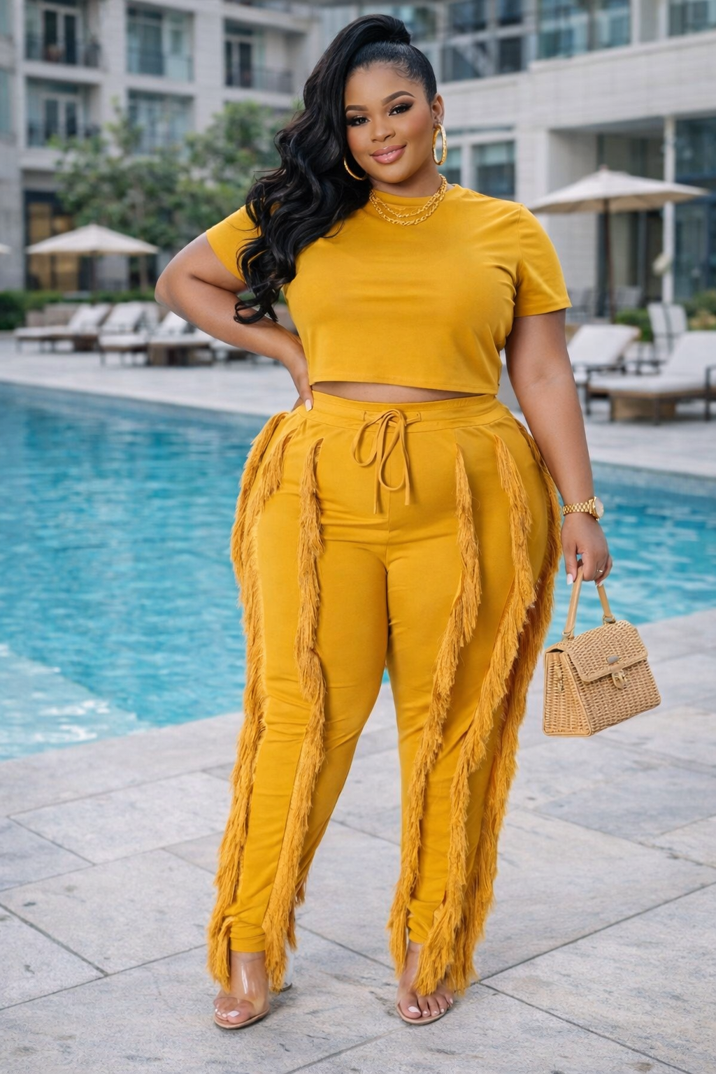 Crop Top Two-piece Set