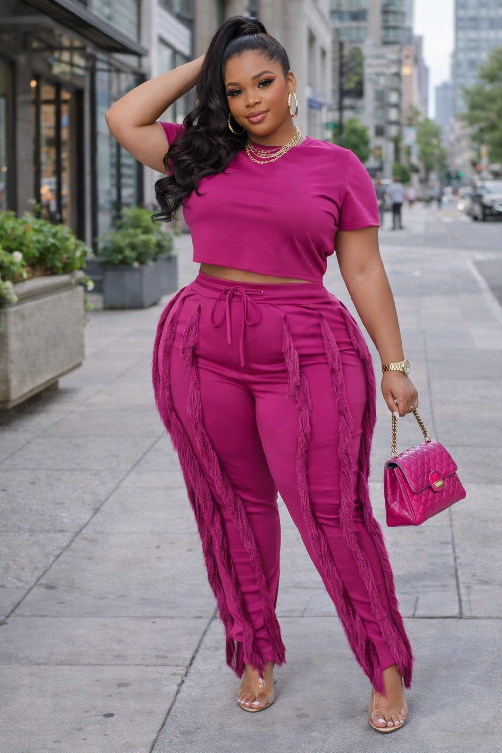 Crop Top Two-piece Set