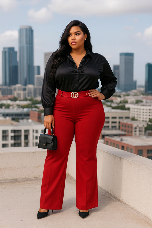 Cg Buckle And Button Detail Pants