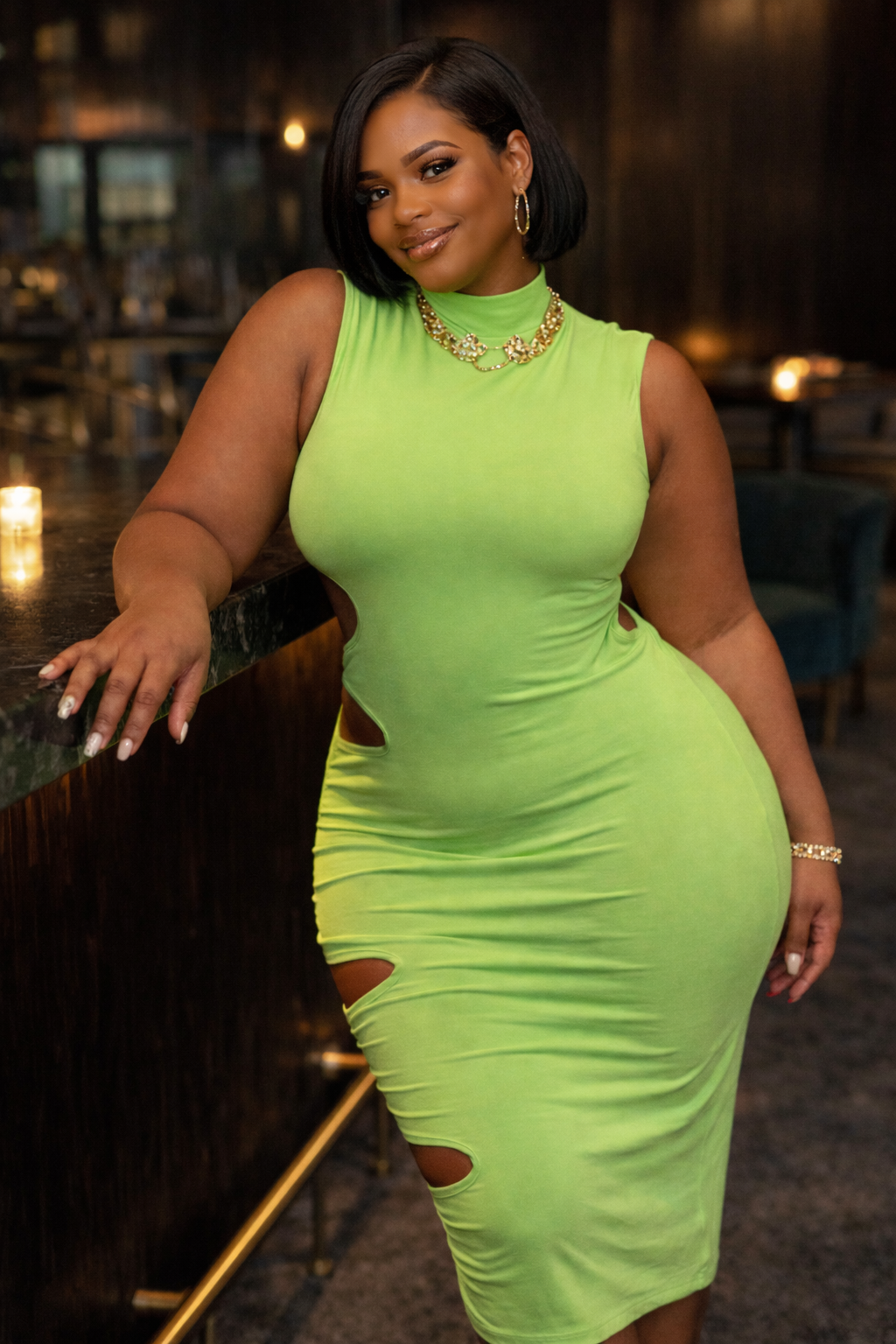 Side Stepping Plus Size Dress