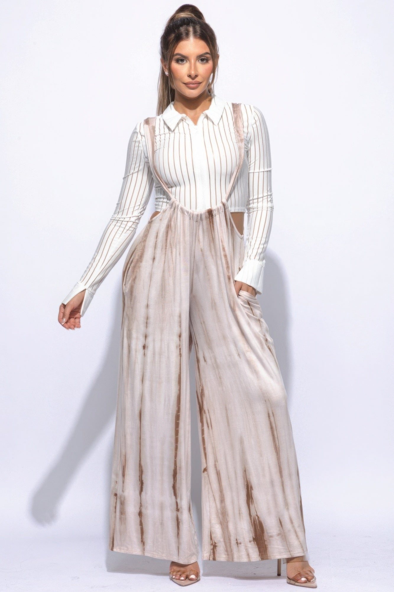 Drawstring Baggy Jumpsuit | APPAREL, Black, CCPRODUCTS, JUMPSUITS & ROMPERS, Mocha, NEW ARRIVALS, Olive | Style Your Curves