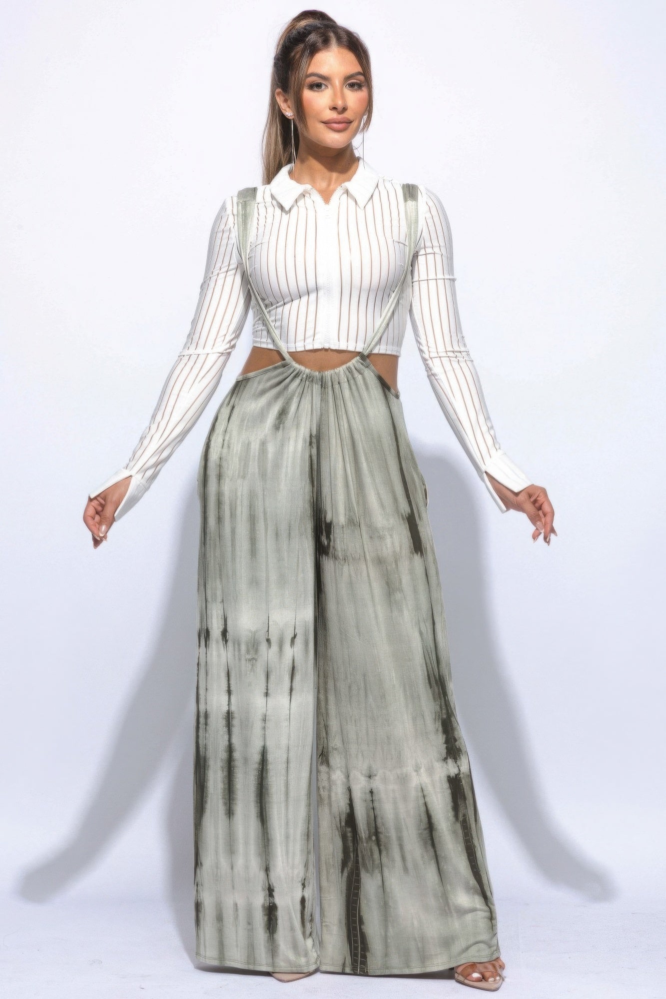 Drawstring Wide Leg Jumpsuit