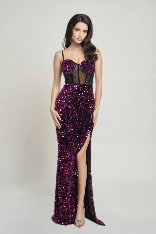 Cecily Teddy Velvet Corset Maxi Dress | APPAREL, CCPRODUCTS, DRESSES, Fuchsia, Hunter, NEW ARRIVALS, Rose Gold, Royal | Style Your Curves