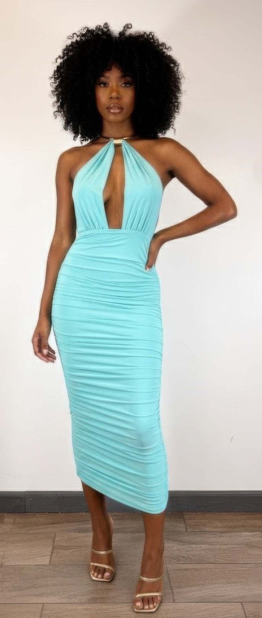Strapless Necklace Detail Open Back Midi Dress Style Your Curves Strapless Necklace Detail Open Back Midi Dress Style Your Curves