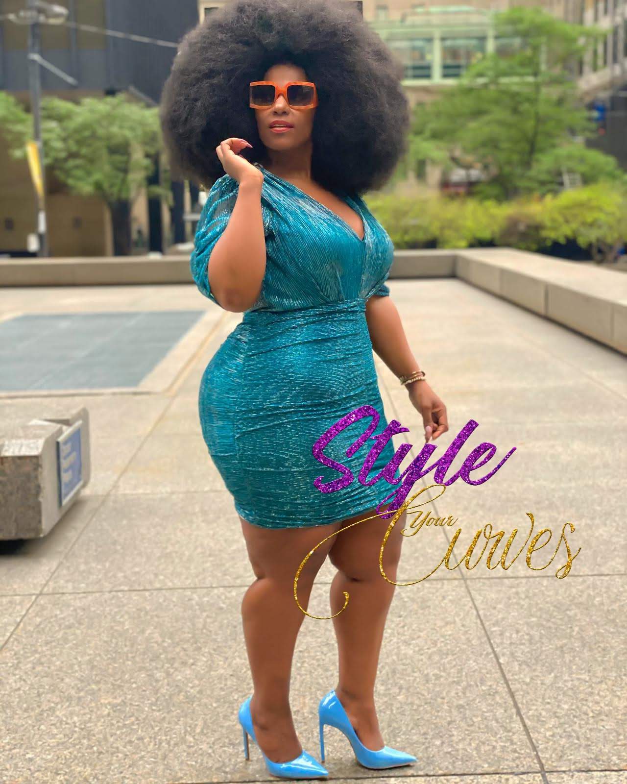 Ribbed Shimmer Shirring Mini Dress | MADE IN USA, Midnight Blue, PLUS SIZE, PLUS SIZE DRESSES, SALE, SALE PLUS SIZE | Style Your Curves