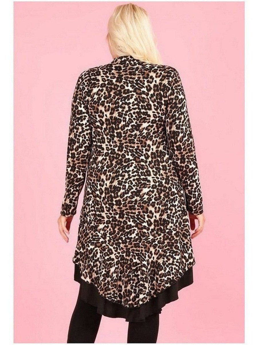 Plus Size Leopard Print Hi Low Cardigan animal print, Cardigan, NEW ARRIVALS, PLUS, PLUS SIZE, PLUS SIZE OUTERWEAR Style Your Curves