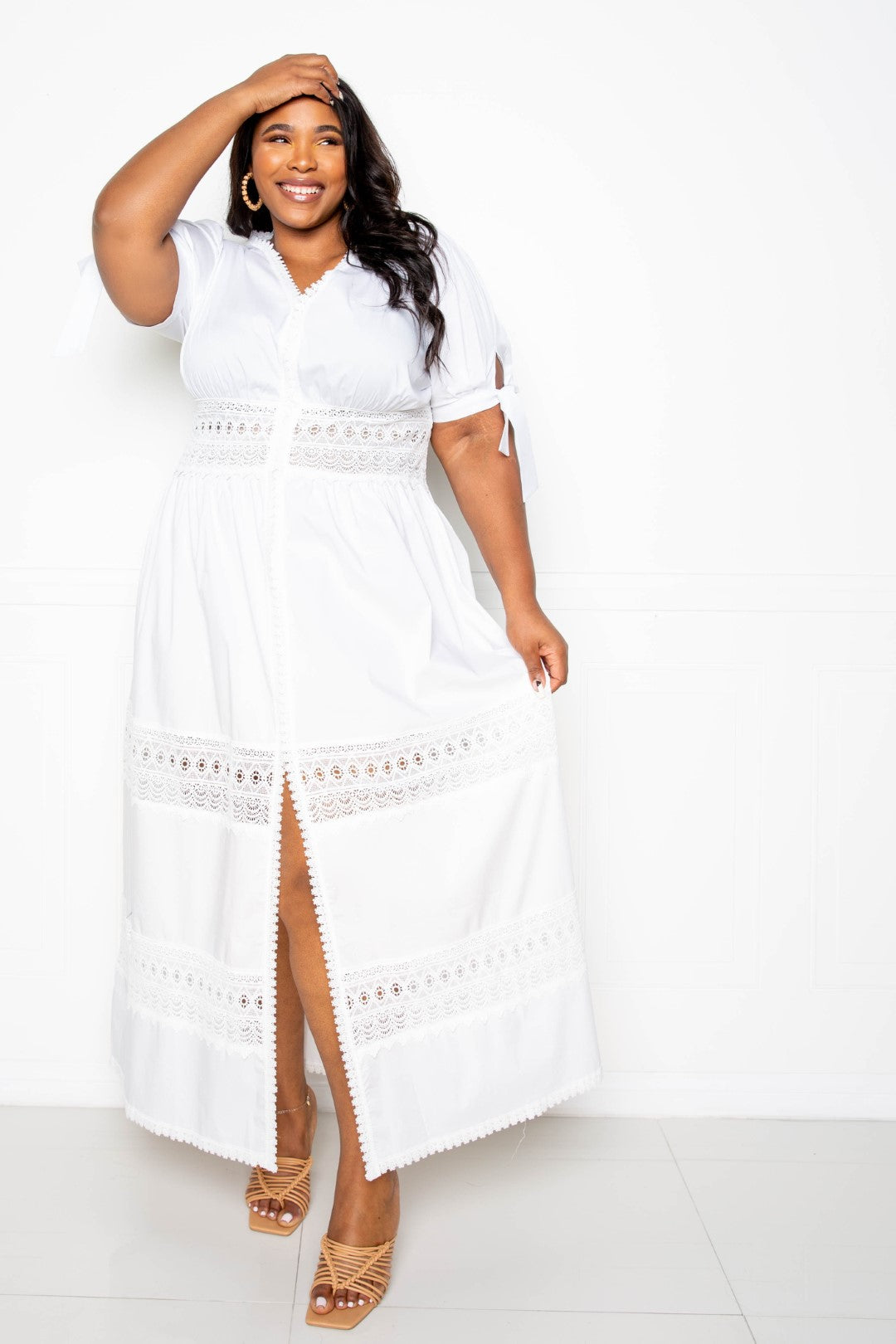 Plus Size Lacy Maxi Dress | CCPRODUCTS, NEW ARRIVALS, PLUS SIZE, PLUS SIZE DRESSES | Style Your Curves