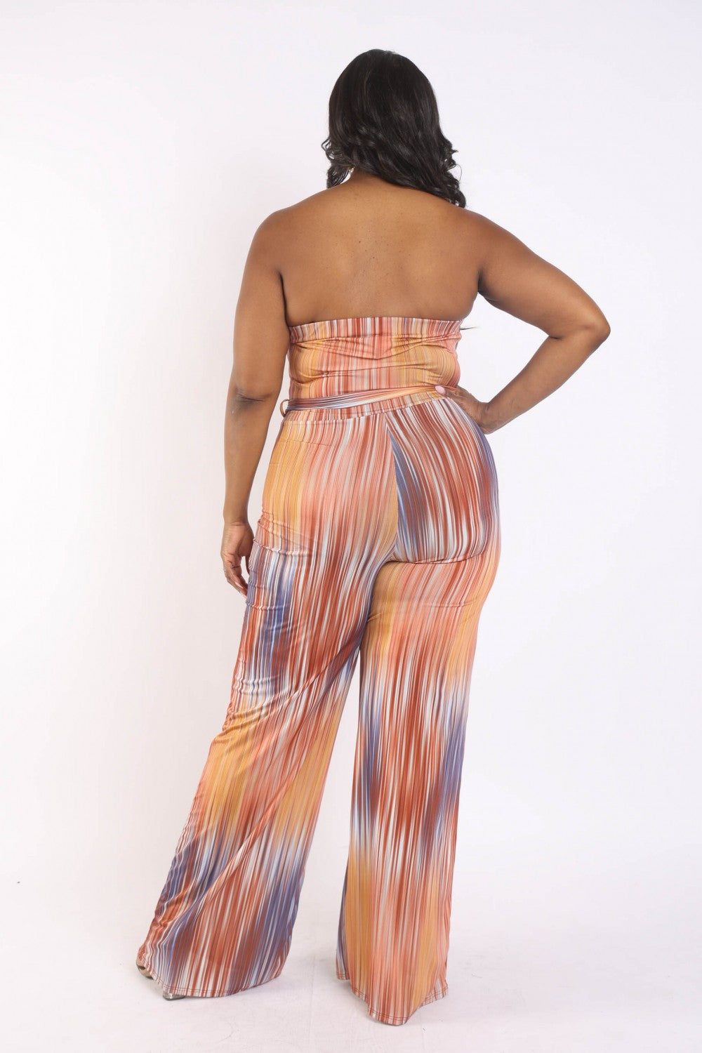 Plus Size Printed Tube Jumpsuit CCPRODUCTS, NEW ARRIVALS, PLUS SIZE, PLUS SIZE JUMPSUITS & ROMPERS Style Your Curves