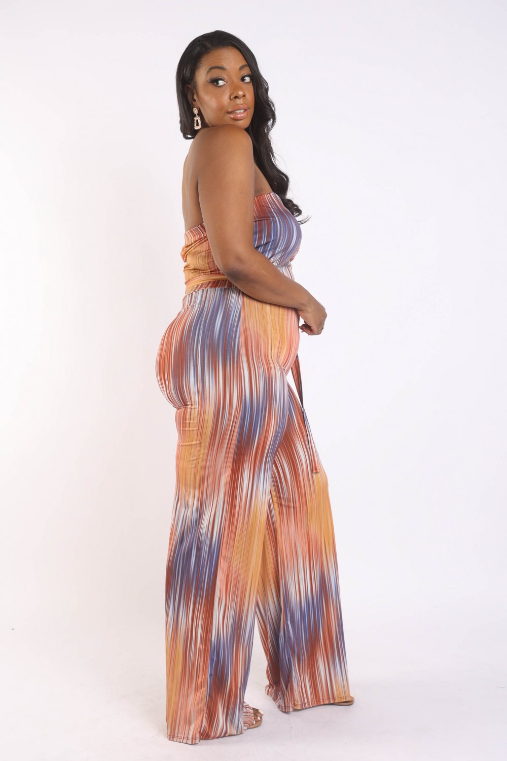 Plus Size Printed Tube Jumpsuit CCPRODUCTS, NEW ARRIVALS, PLUS SIZE, PLUS SIZE JUMPSUITS & ROMPERS Style Your Curves