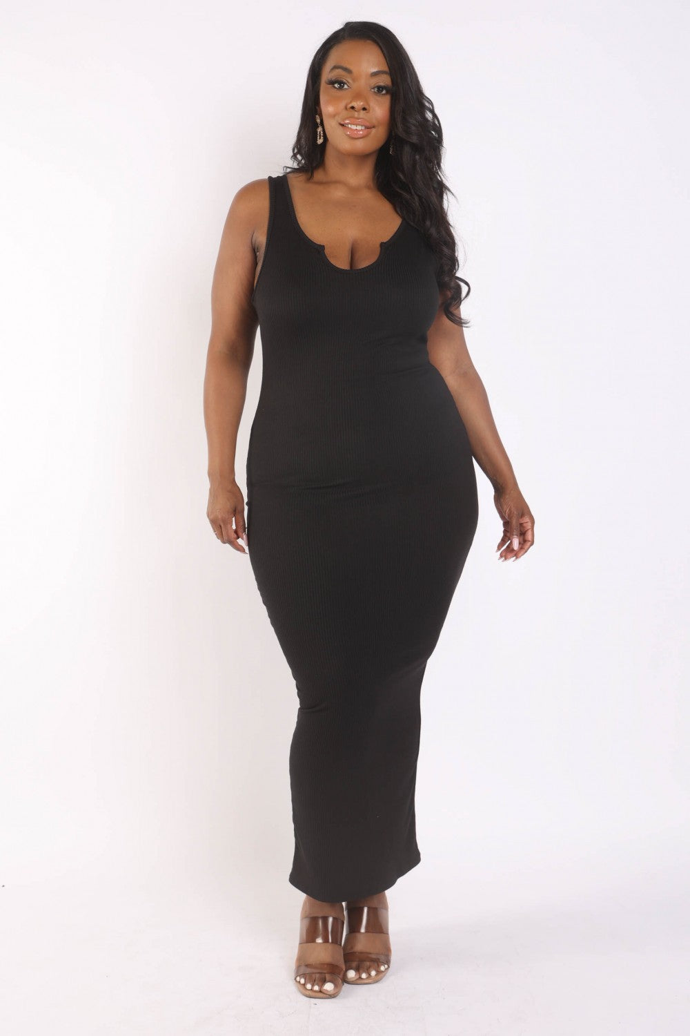 Plus Size Ribbed Tank Maxi Dress | CCPRODUCTS, NEW ARRIVALS, PLUS SIZE, PLUS SIZE DRESSES | Style Your Curves