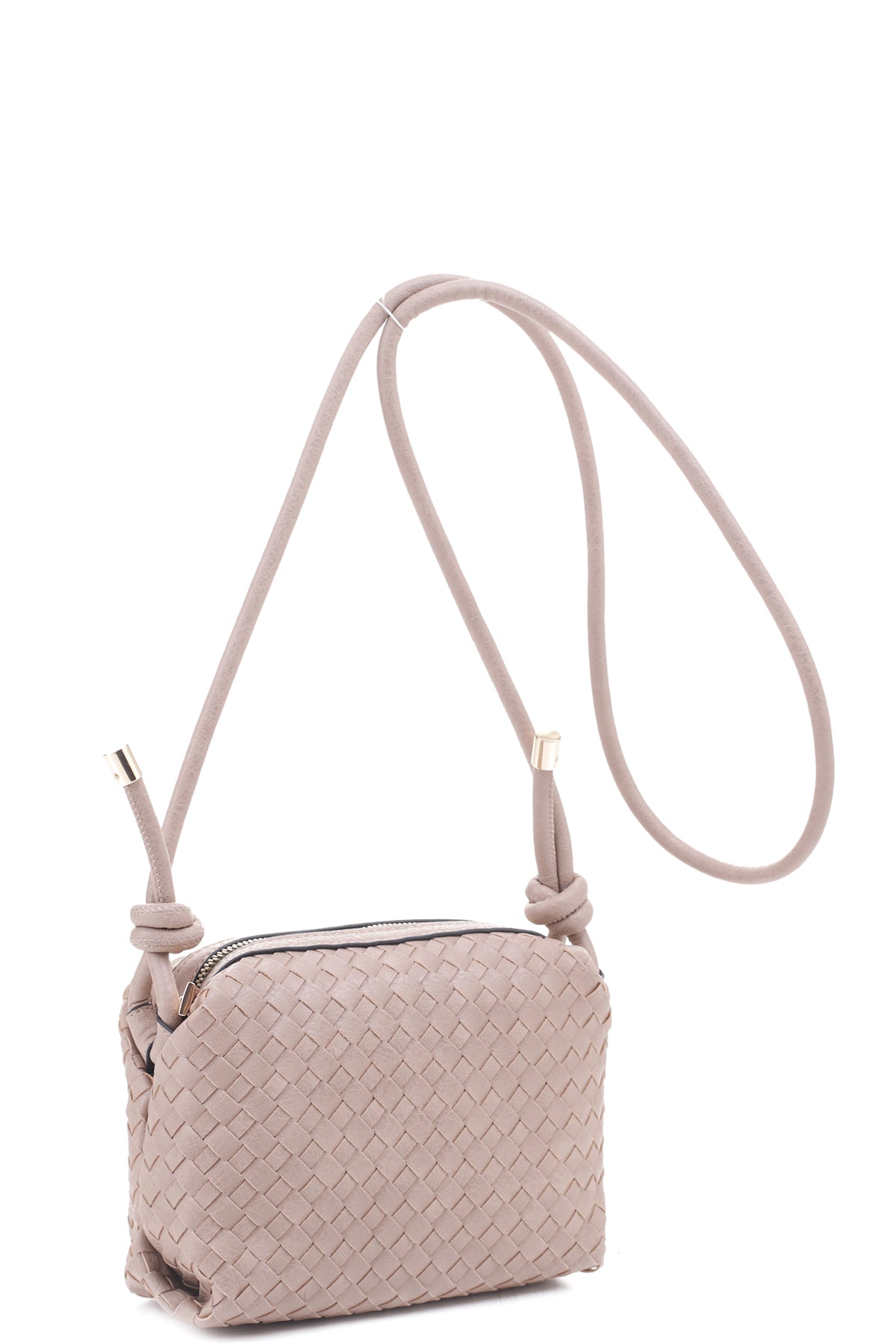 Braid Texture Zipper Crossbody Bag | ACCESSORIES, Black, Blue, Blush, Brown, CCPRODUCTS, HANDBAGS, Ivory, SALE, SALE ACCESSORIES, Stone, Taupe | Style Your Curves