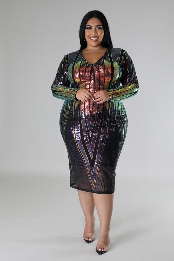 On Stage Dress | CCPRODUCTS, Multi, NEW ARRIVALS, PLUS SIZE, PLUS SIZE DRESSES | Style Your Curves