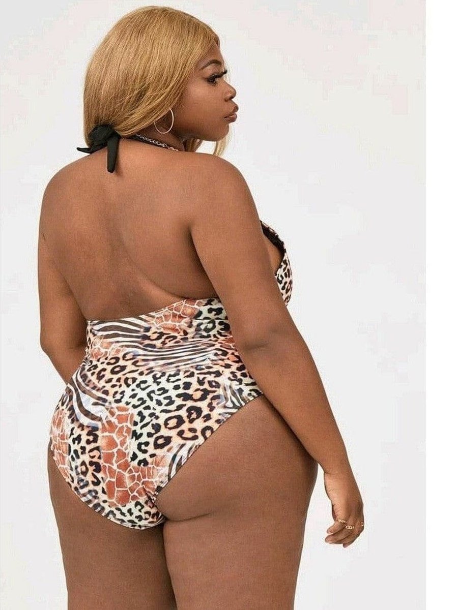 Plus Size Animal Print Swimsuit 4XL, extended plus, NEW ARRIVALS, PLUS, PLUS SIZE, PLUS SIZE SETS, SALE, swimsuit Style Your Curves