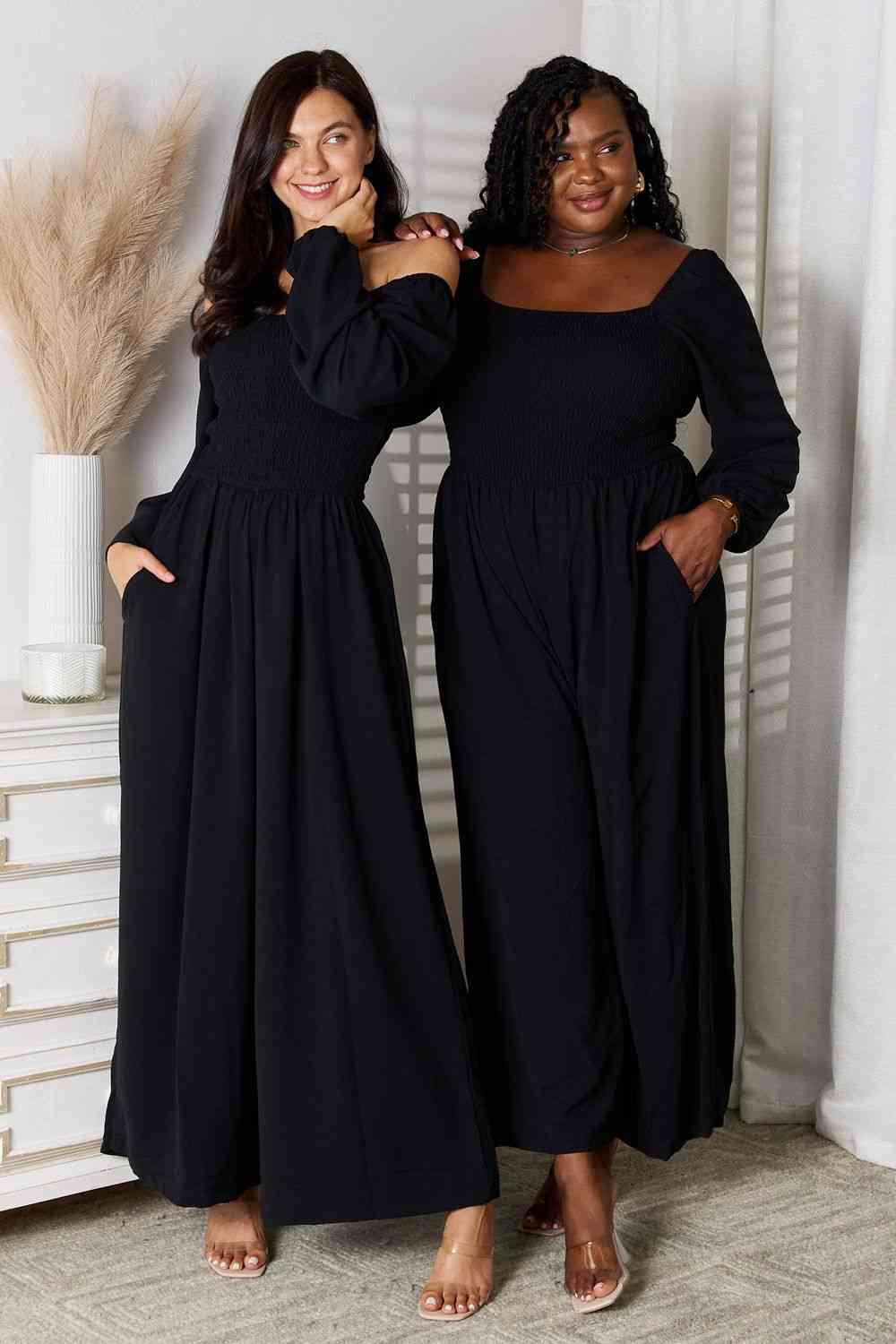 Square Neck Jumpsuit with Pockets | style Your Curves | Double Take, NEW ARRIVALS, Ship from USA | Trendsi